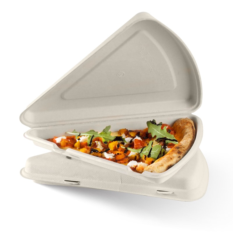 Pizza clamshell 280mm x 163mm x 40mm (9") - natural (250p)
