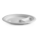 10" 3 compartment round plate (500p)